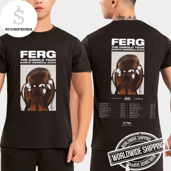 ASAP Ferg North America The DAROLD Tour Dates 2025 Fan Gifts Two Sides Unisex T-Shirt