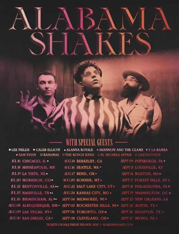 Alabama Shakes 2025 Reunion Tour Dates