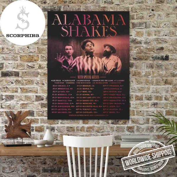 Alabama Shakes 2025 Tour Dates Fan Gifts Home Decor Poster Canvas