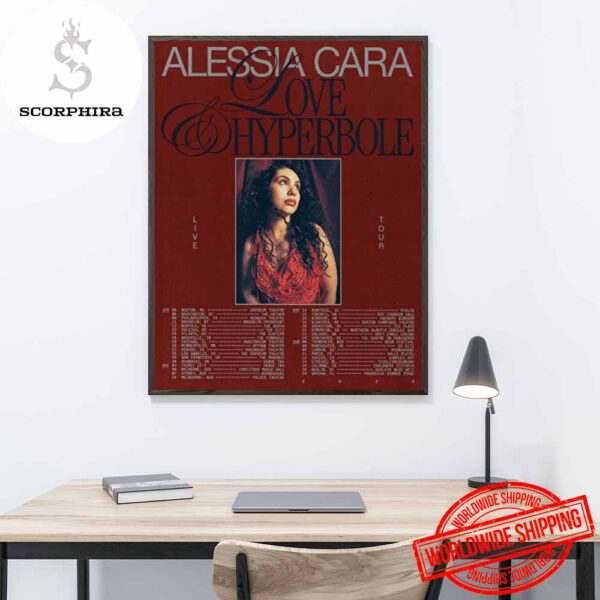 Alessia Cara Love And Hyperbole Tour 2025 Fan Gifts Home Decor Poster Canvas