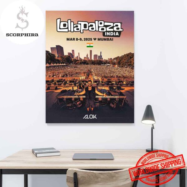 Alok In Lollapalooza India 2025 Fan Gifts Home Decor Poster Canvas