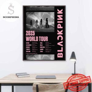 BLACKPINK 2025 World Tour Dates Fan Gifts Home Decor Poster Canvas