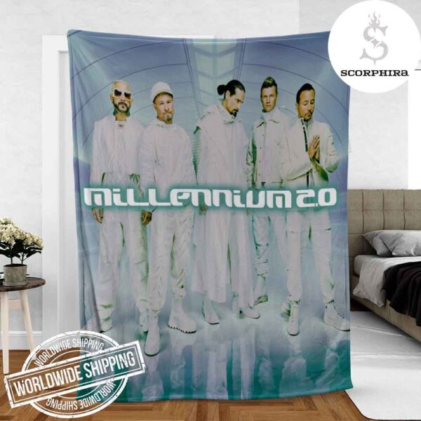 Backstreet Boys Millennium 2.0 Anniversary Album Art Cover Fleece Blanket