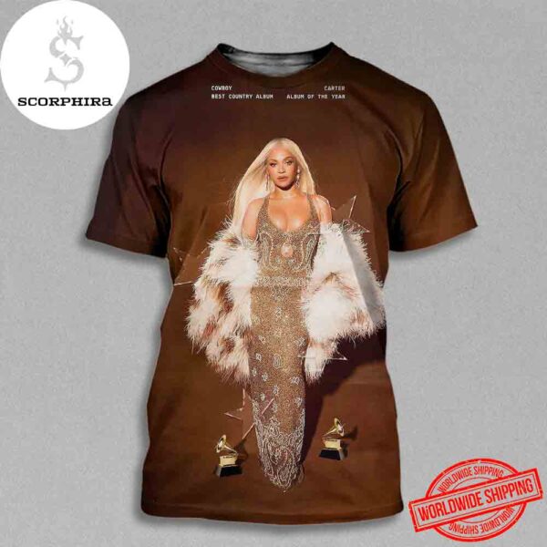 Beyoncé Cowboy Carter GRAMMY Winner Artwork Fan Gifts All Over Print Shirt