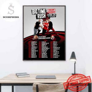 Big Time Rush In Real Life Worldwide Tour US Dates 2025 Fan Gifts Home Decor Poster Canvas