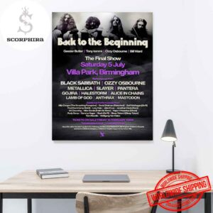 Black Sabbath Back To The Beginning The Final Show At Villa Park Birmingham On July 5 2025 Lineup Fan Gifts Home Decor Poster Canvas