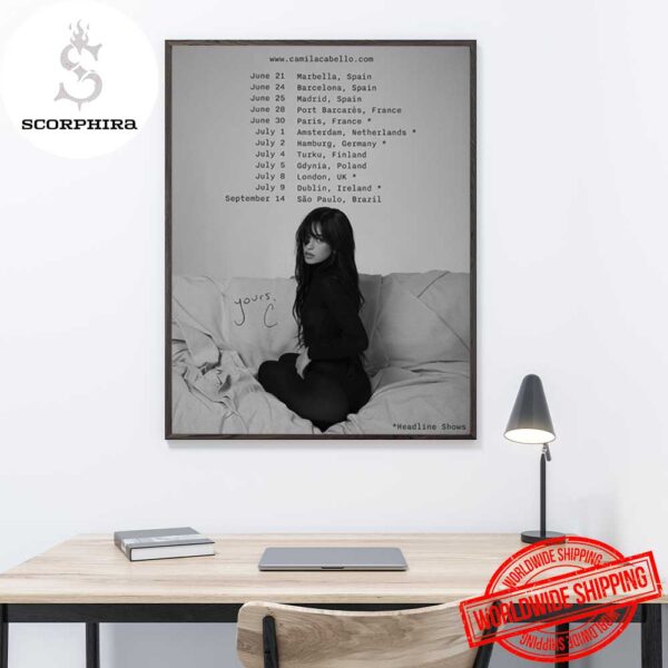 Camila Cabello The Yours C Tour 2025 Fan Gifts Home Decor Poster Canvas