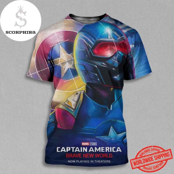 Captain America Brave New World New Design Fan Gifts All Over Print Shirt