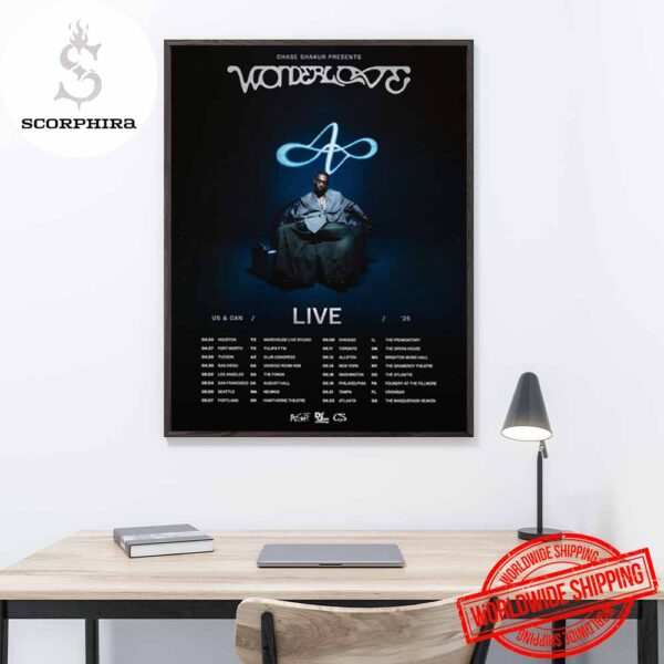 Chase Shakur WONDERLOVE TOUR 2025 Fan Gifts Home Decor Poster Canvas