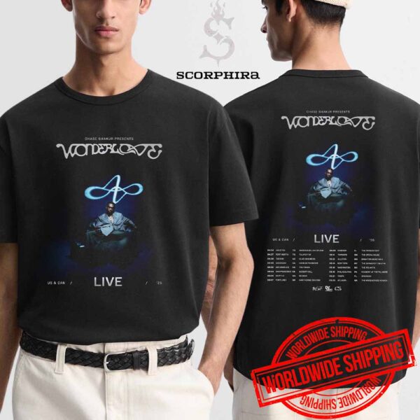 Chase Shakur WONDERLOVE TOUR 2025 Fan Gifts Two Sides Unisex T-Shirt