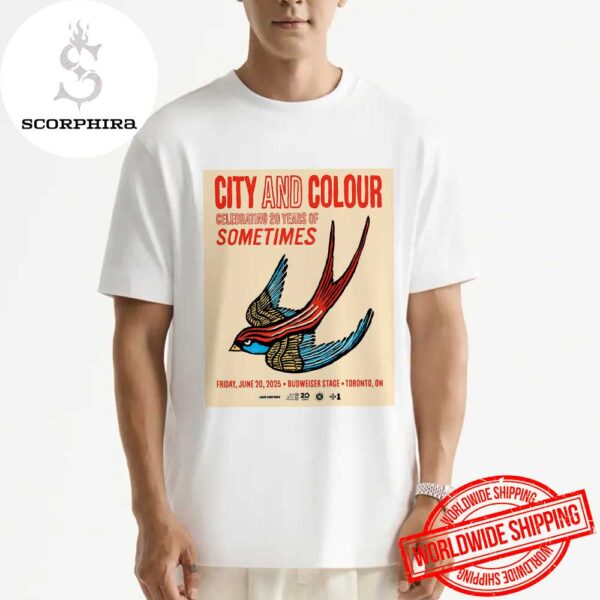 City and Colour Celebrate 20th Anniversary Of Sometimes In Toronto On June 20 2025 Fan Gifts Unisex T-Shirt