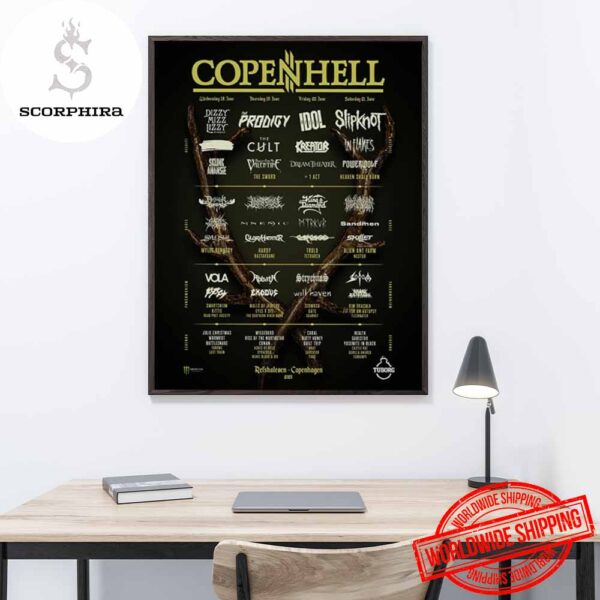 Copenhell Festival 2025 Lineup Fan Gifts Home Decor Poster Canvas