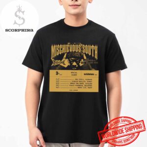 Denzel Curry Mischievous South Tour Dates Australia And New Zealand 2025 Fan Gifts Unisex T-Shirt