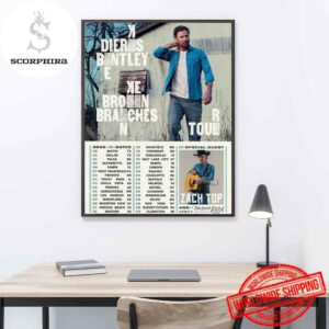 Dierks Bentley Broken Branches Tour 2025 Fan Gifts Home Decor Poster Canvas