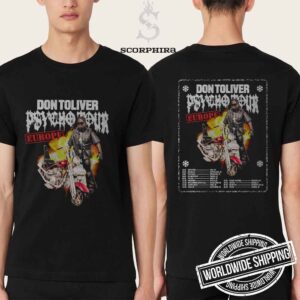 Don Toliver Psycho Tour Dates Europe 2025 Fan Gifts Two Sides Unisex T-Shirt