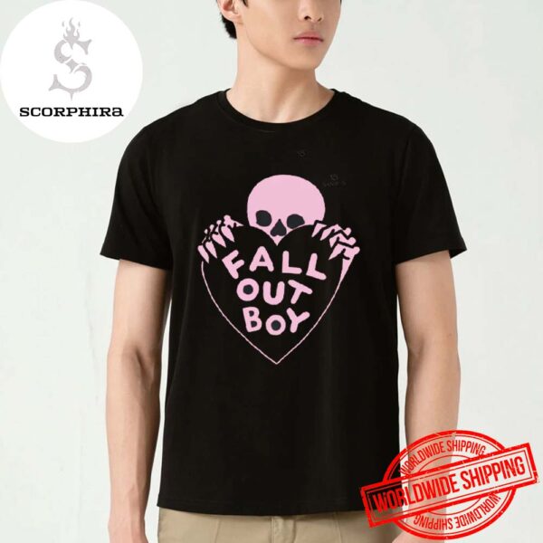 Fall Out Boy Skeleton Heart Artwork Fan Gifts Unisex T-Shirt