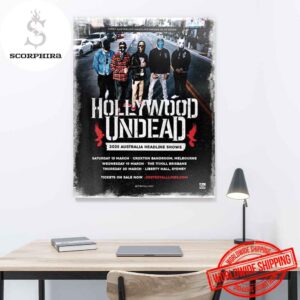 Hollywood Undead 2025 Australia Headline Shows Fan Gifts Home Decor Poster Canvas