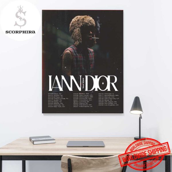 Iann Dior 2025 Tour Dates Fan Gifts Home Decor Poster Canvas