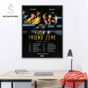 Jacquees X DeJ Loaf Fuck A Friend Zone Tour 2025 Fan Gifts Home Decor Poster Canvas