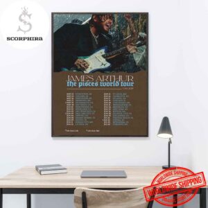 James Arthur Pisces World Tour USA 2025 Fan Gifts Home Decor Poster Canvas