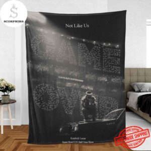 Kendrick Lamar Not Like Us Super Bowl LIX Halftime Show BW Artwork Fan Gifts Fleece Blanket