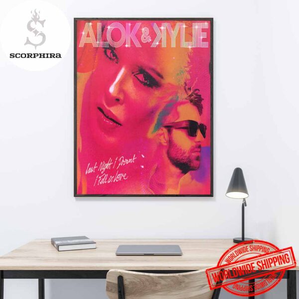 Kylie Minogue X Alok last night i dreamt i fell in love Art Cover Fan Gifts Home Decor Poster Canvas