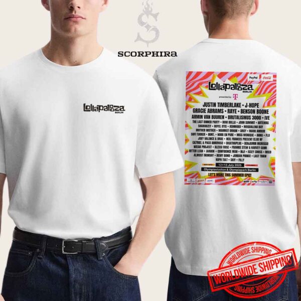 Lollapalooza Berlin Lineup On 12-13 July 2025 Fan Gifts Two Sides Unisex T-Shirt