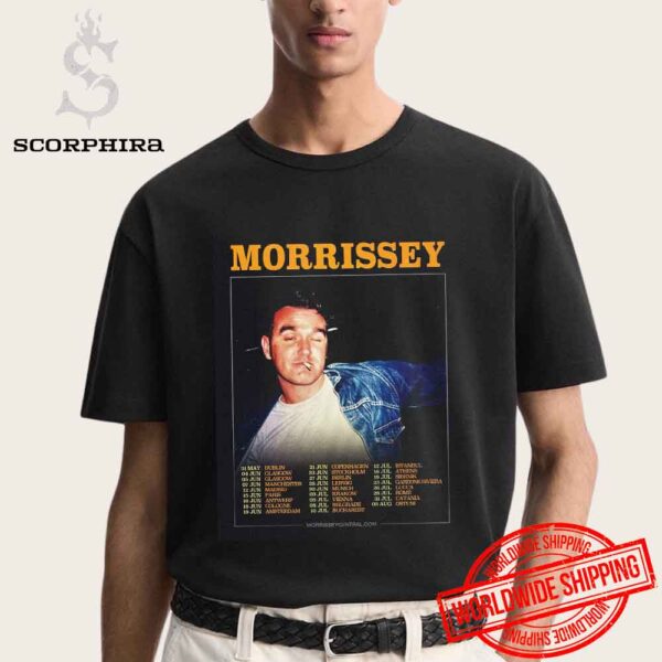 Morrissey 2025 European Tour Dates Fan Gifts Unisex T-Shirt