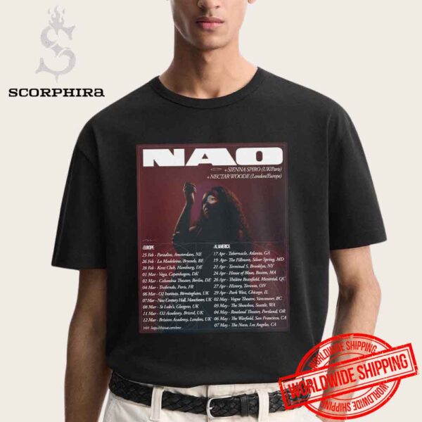 Nao 2025 European and North American Tour Fan Gifts Unisex T-Shirt