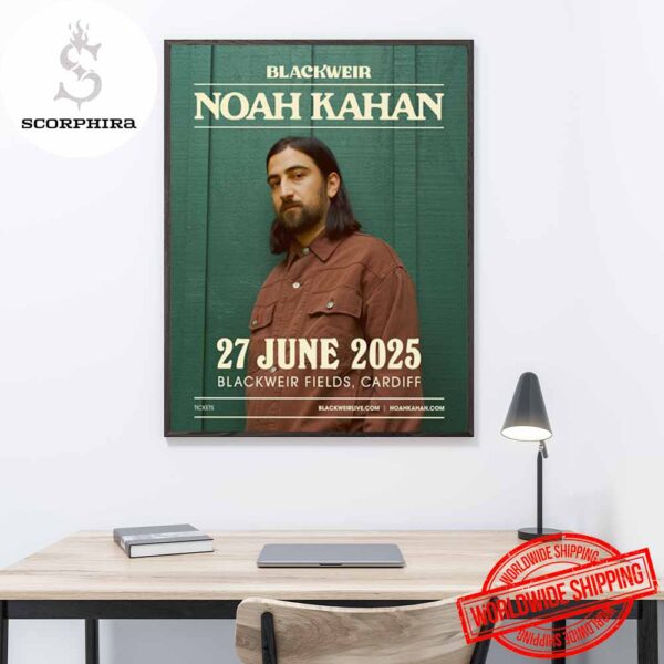 Noah Kahan At Blackweir Fields On 27 June 2025 Fan Gifts Home Decor Poster Canvas