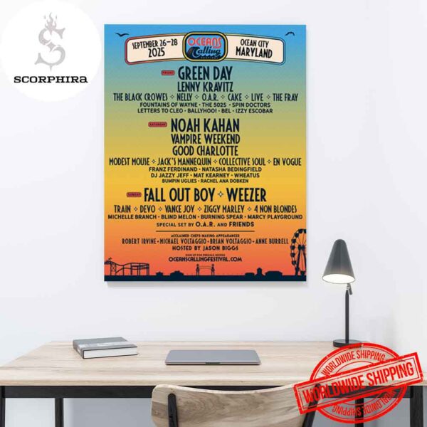 Oceans Calling Festival 2025 Lineup Fan Gifts Home Decor Poster Canvas