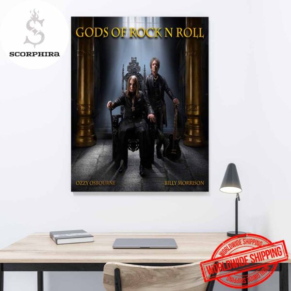 Ozzy Osbourne X Billy Morrison Gods Of Rock N Roll New Single Fan Gifts Home Decor Poster Canvas