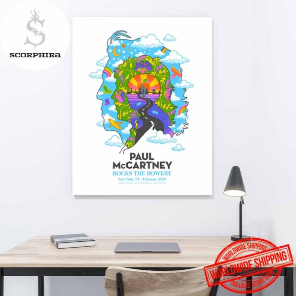 Paul McCartney Rocks The Bowery At New York NY On February 2025 Fan Gifts Home Decor Poster Canvas