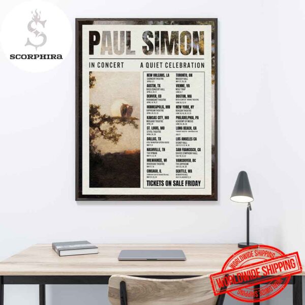 Paul Simon A Quiet Celebration Tour 2025 Fan Gifts Home Decor Poster Canvas