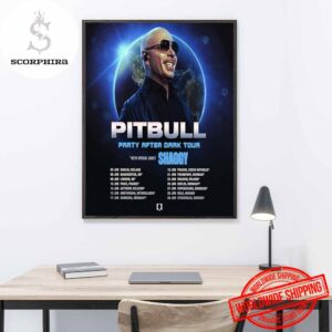 Pitbull Party After Dark Tour Europe And UK 2025 Fan Gifts Home Decor Poster Canvas