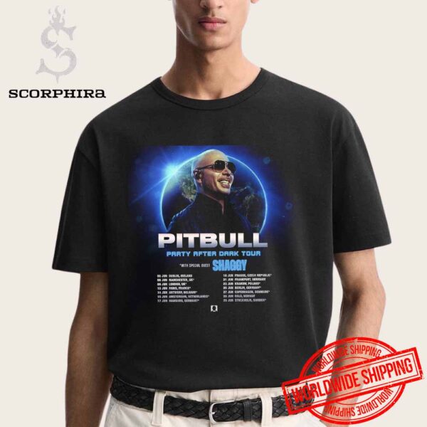 Pitbull Party After Dark Tour Europe And UK 2025 Fan Gifts Unisex T-Shirt