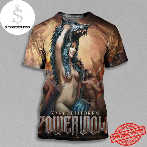 Powerwolf Kyrie Klitorem New Cover Art Fan Gifts All Over Print Shirt