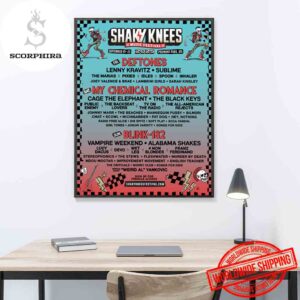 Shaky Knees Festival Lineup At Piedmont Park On Sep 19-21 2025 Fan Gifts Home Decor Poster Canvas