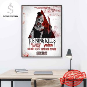 Sonic Temple Festival Horror-Themed Metalcore Masters Ice Nine Kills On May 11 2025 Fan Gifts Home Decor Poster Canvas