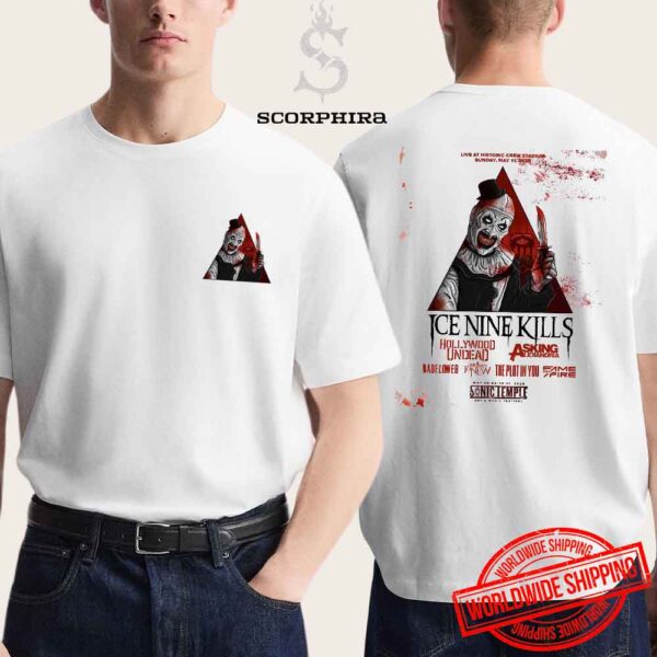 Sonic Temple Festival Horror-Themed Metalcore Masters Ice Nine Kills On May 11 2025 Fan Gifts Two Sides Unisex T-Shirt