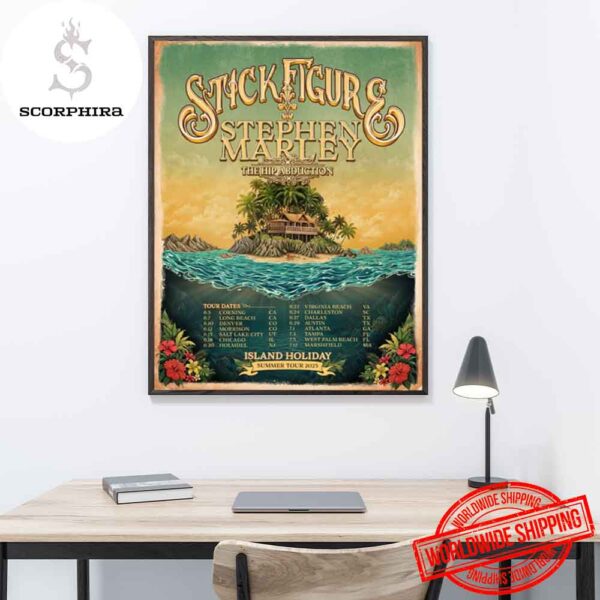 Stick Figure The Island Holiday Summer Tour 2025 Fan Gifts Home Decor Poster Canvas