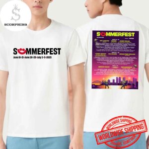 Summerfest 2025 Lineup Fan Gifts Two Sides Unisex T-Shirt