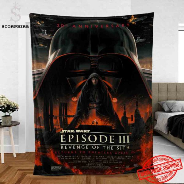 The 20th Anniversary Of Star Wars Episode III Revenge Of The Sith Artwork Fan Gifts Fleece Blanket