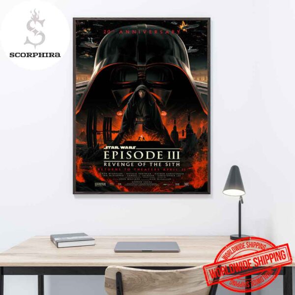 The 20th Anniversary Of Star Wars Episode III Revenge Of The Sith Artwork Fan Gifts Home Decor Poster Canvas