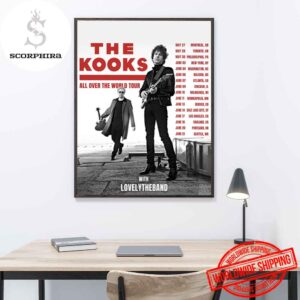 The Kooks All Over The World Tour 2025 US And Canada Fan Gifts Home Decor Poster Canvas