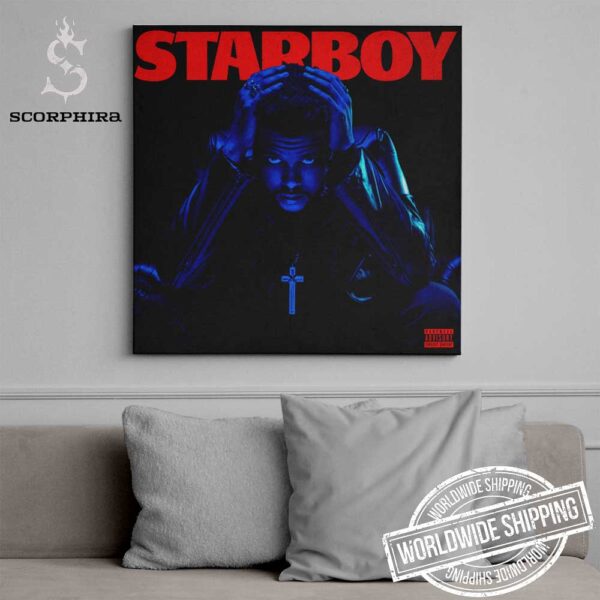 The Weeknd Starboy Art Cover Fan Gifts Home Decor Poster Canvas