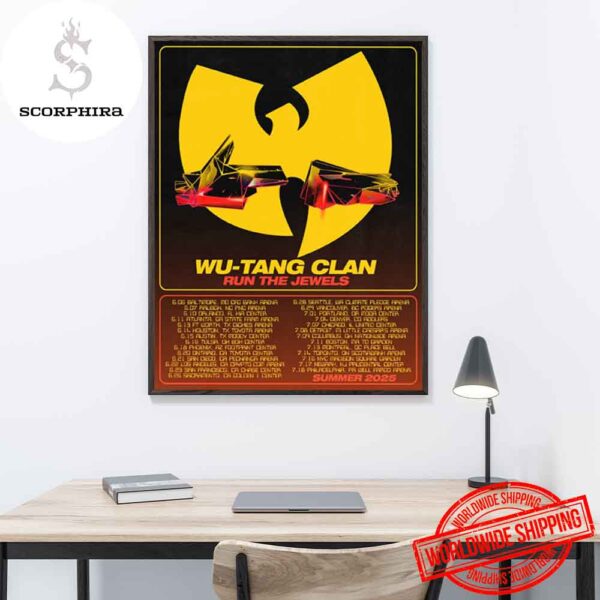 Wu-Tang Forever The Final Chamber Tour Dates 2025 Fan Art Home Decor Poster Canvas