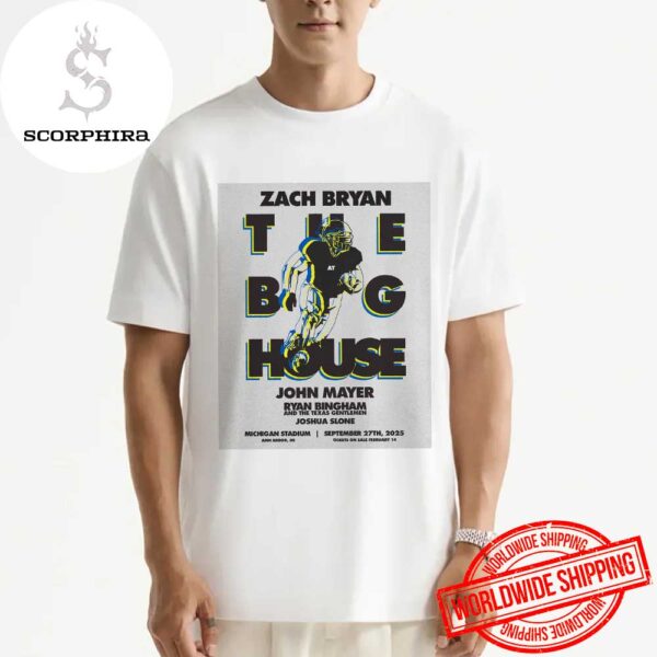 Zach Bryan The Big House Show At Michigan Stadium On September 27 2025 Fan Gifts Unisex T-Shirt